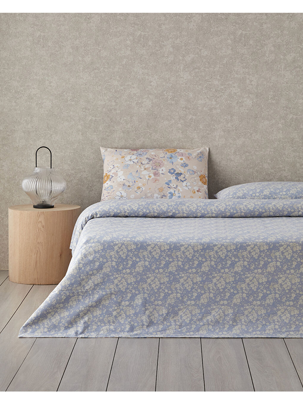 Pastel Garden Pamuk Çift Kişilik Nevresim Takımı 200x220 cm Pembe - Turuncu-1