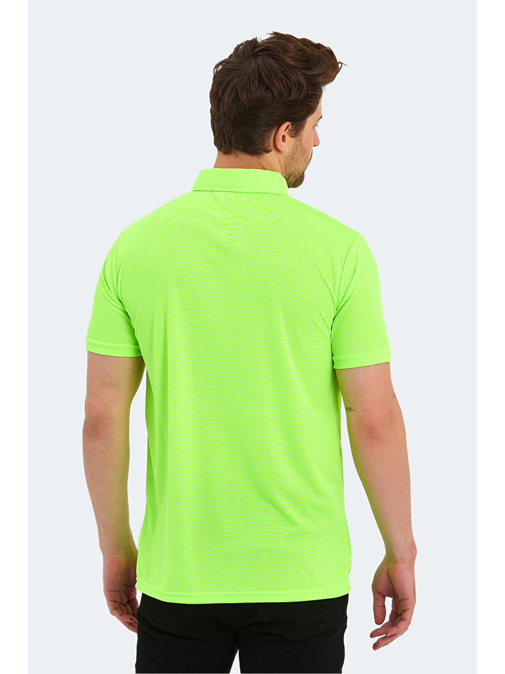Sloan Erkek Polo Yaka Neon Yeşil Tişört-1