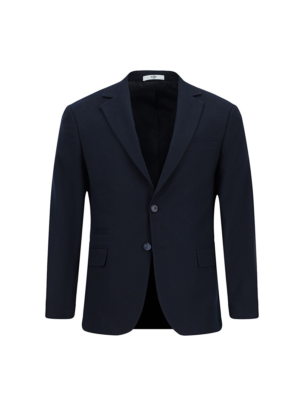 Lacivert Regular Fit Mono Yaka  Klasik Ceket
