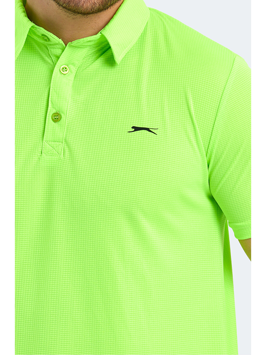 Sloan Erkek Polo Yaka Neon Yeşil Tişört-3