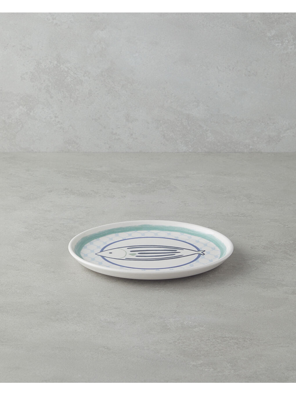 Aqualuna Seramik Pasta Tabağı 20 cm Mavi-yeşil-1