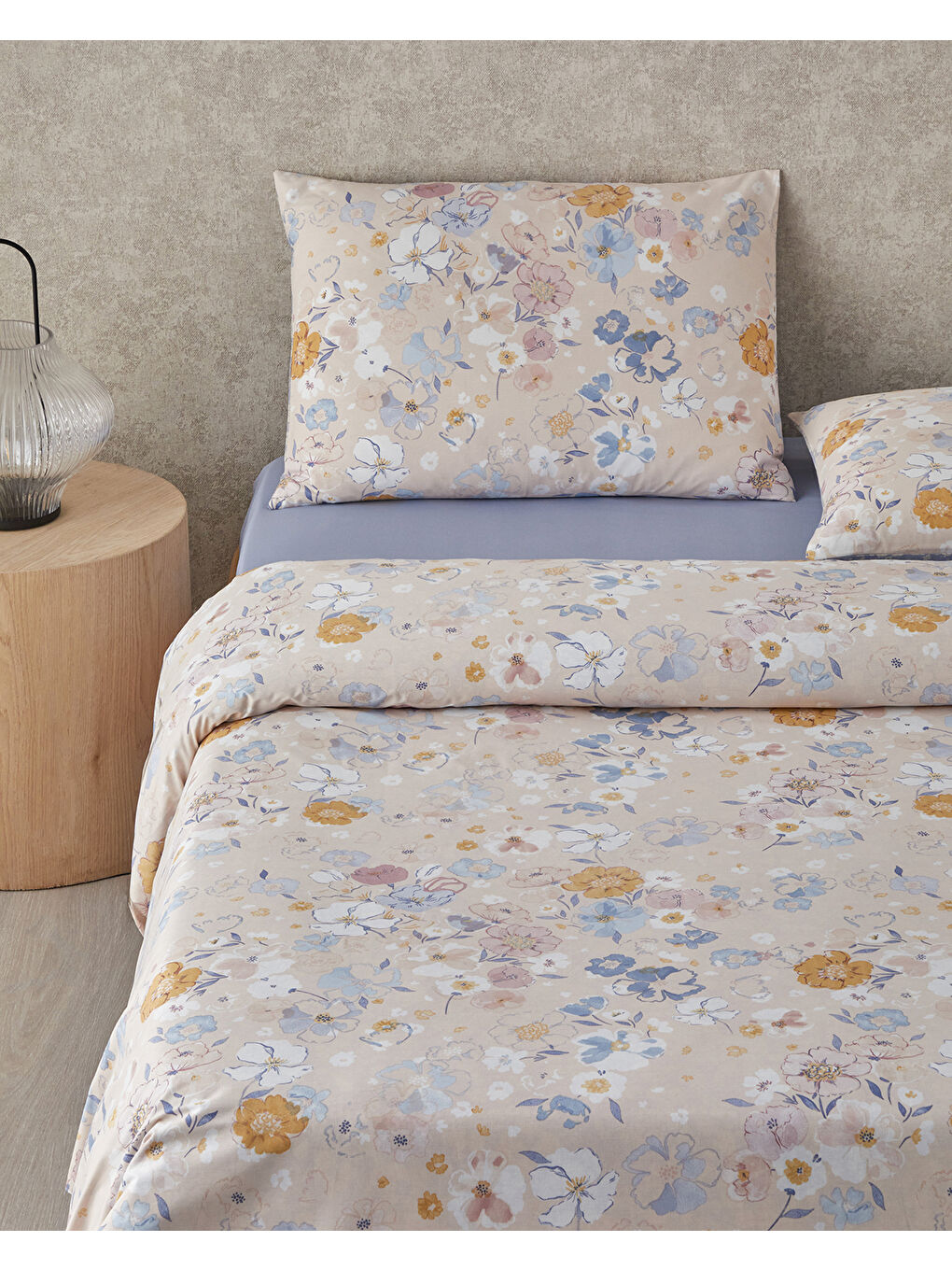 Pastel Garden Pamuk Çift Kişilik Nevresim Takımı 200x220 cm Pembe - Turuncu-2