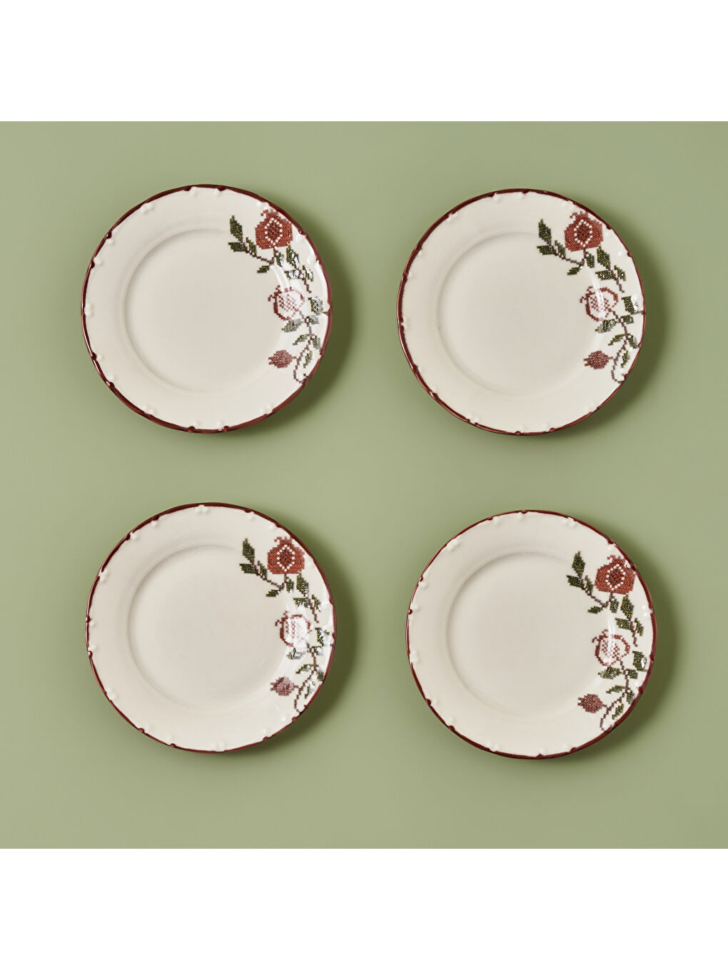 Jolly 8 Parça Sunum Seti Kırmızı-1