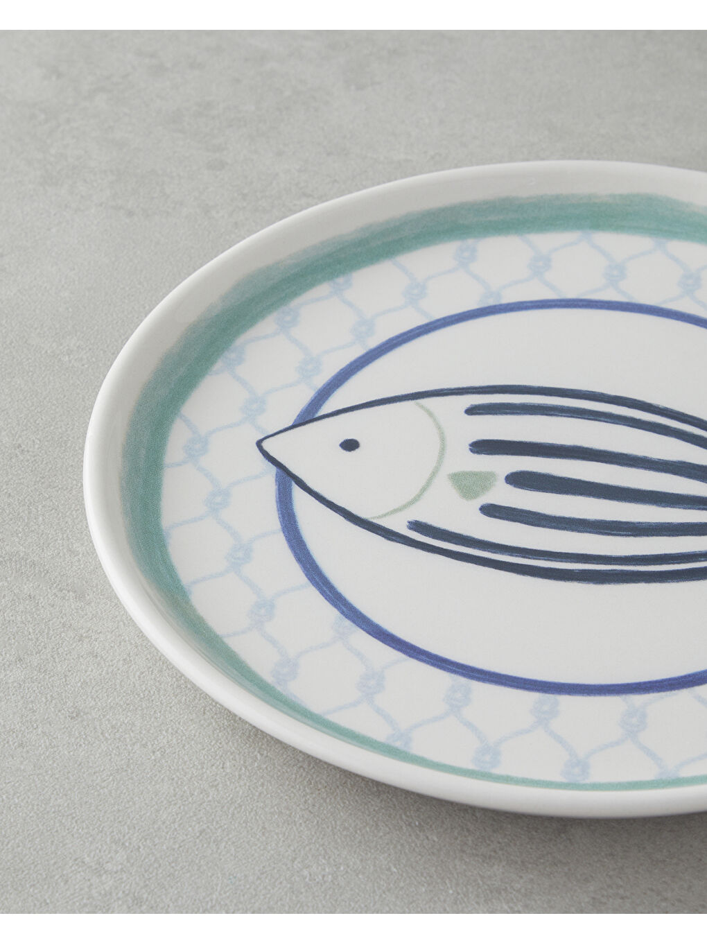 Aqualuna Seramik Pasta Tabağı 20 cm Mavi-yeşil-2