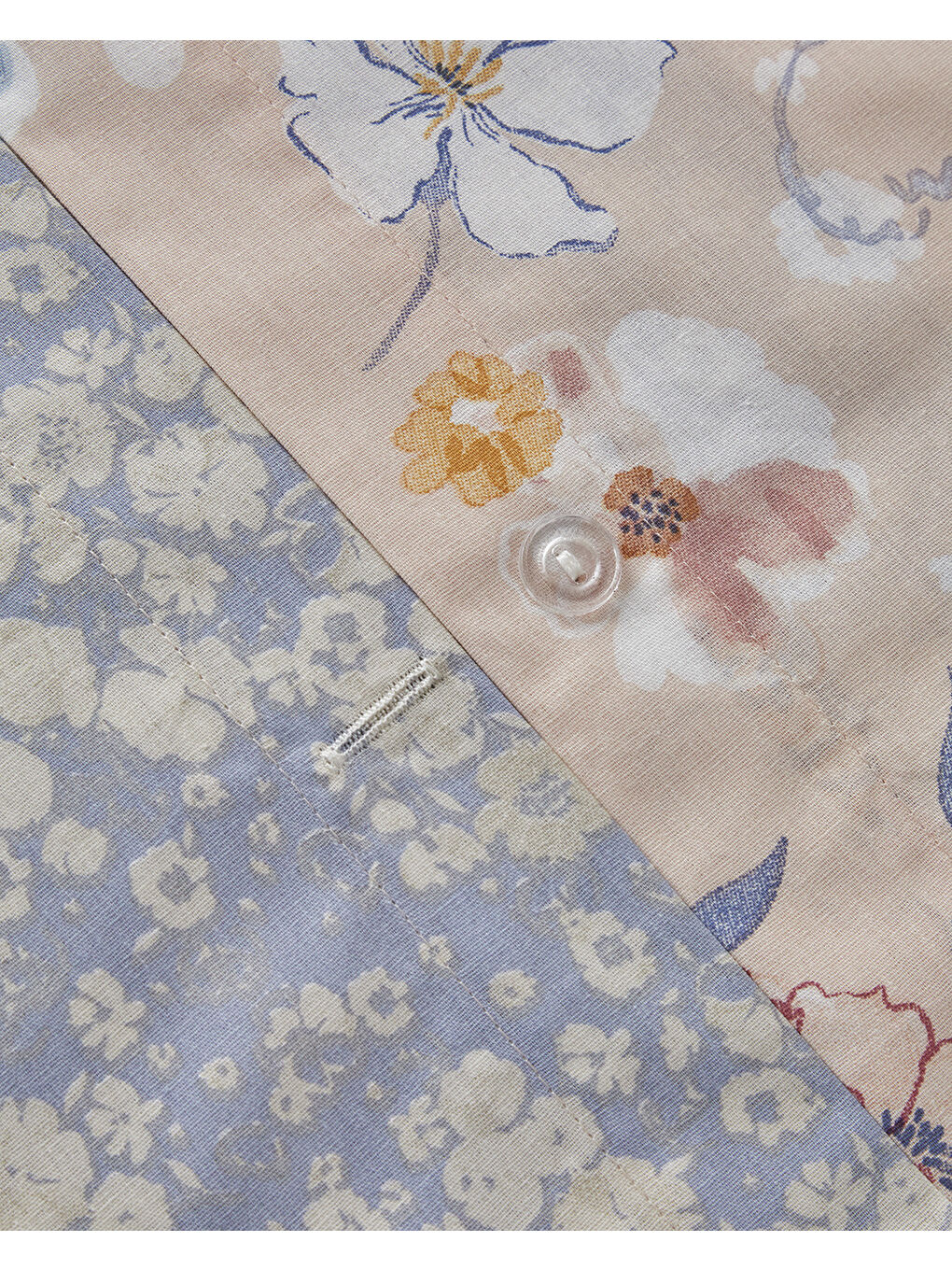 Pastel Garden Pamuk Çift Kişilik Nevresim Takımı 200x220 cm Pembe - Turuncu-3