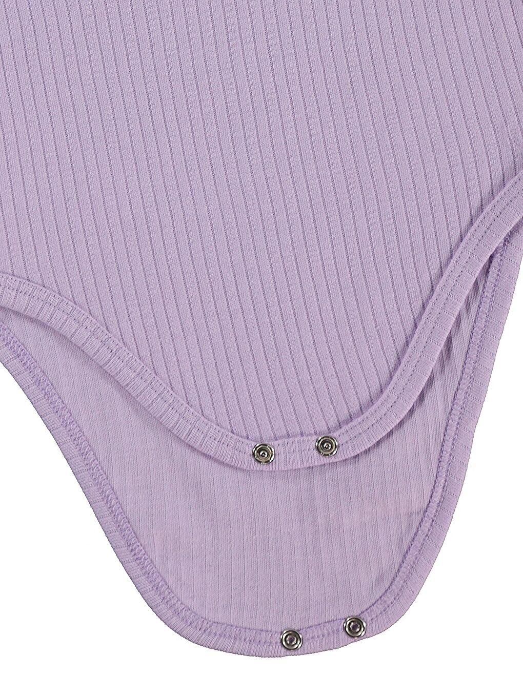 Askılı Fırfırlı 0-18 Ay Çıtçıtlı Badi - Lila-1