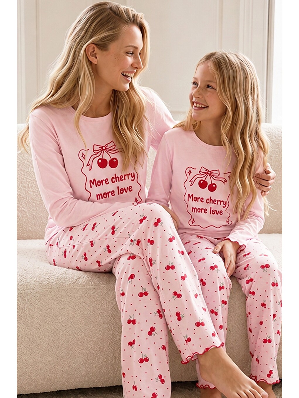 Pembe Pamuklu Elastanlı Örme Pijama Takım26241168
