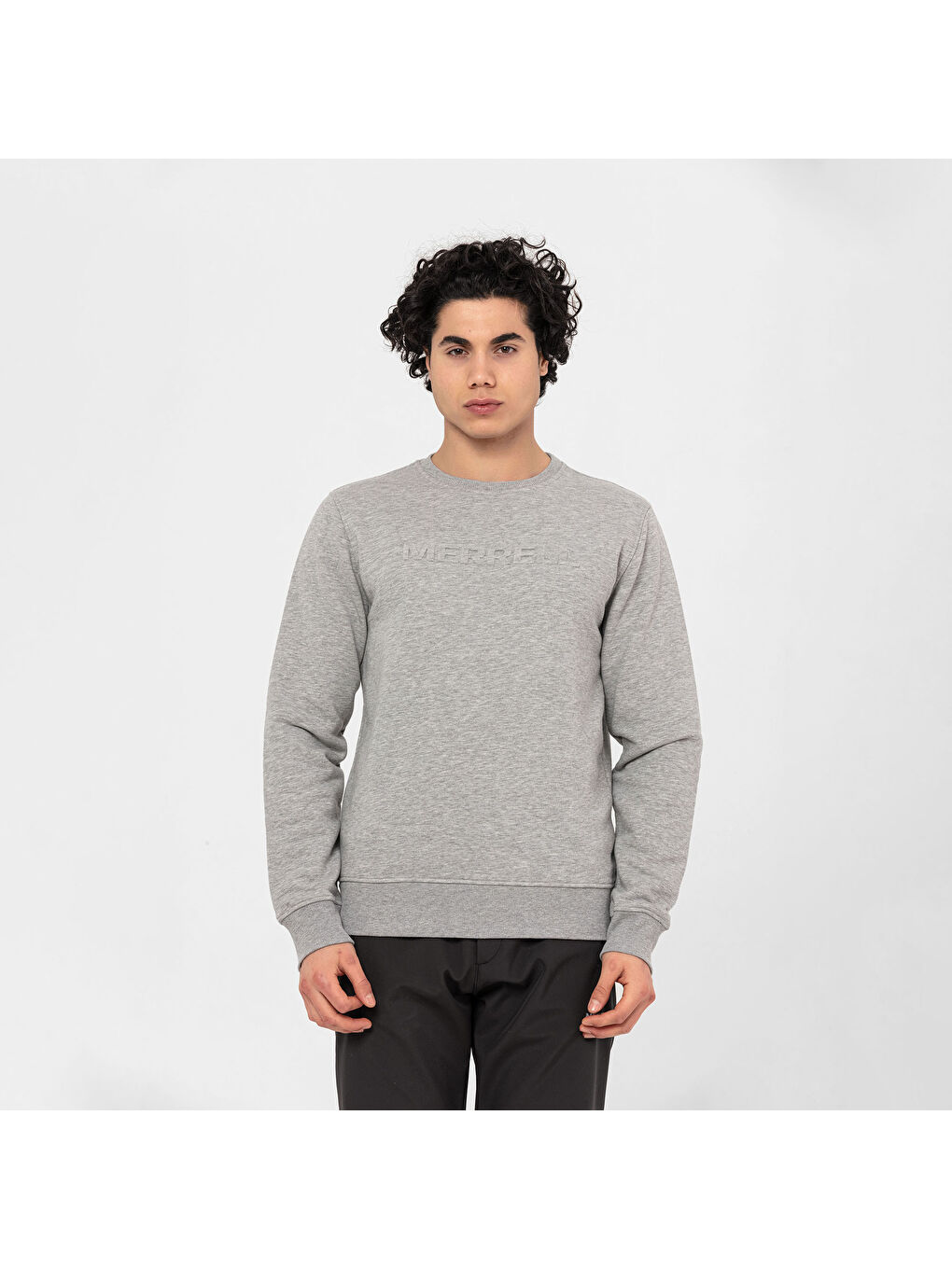 Simple Erkek Gri Sweatshirt