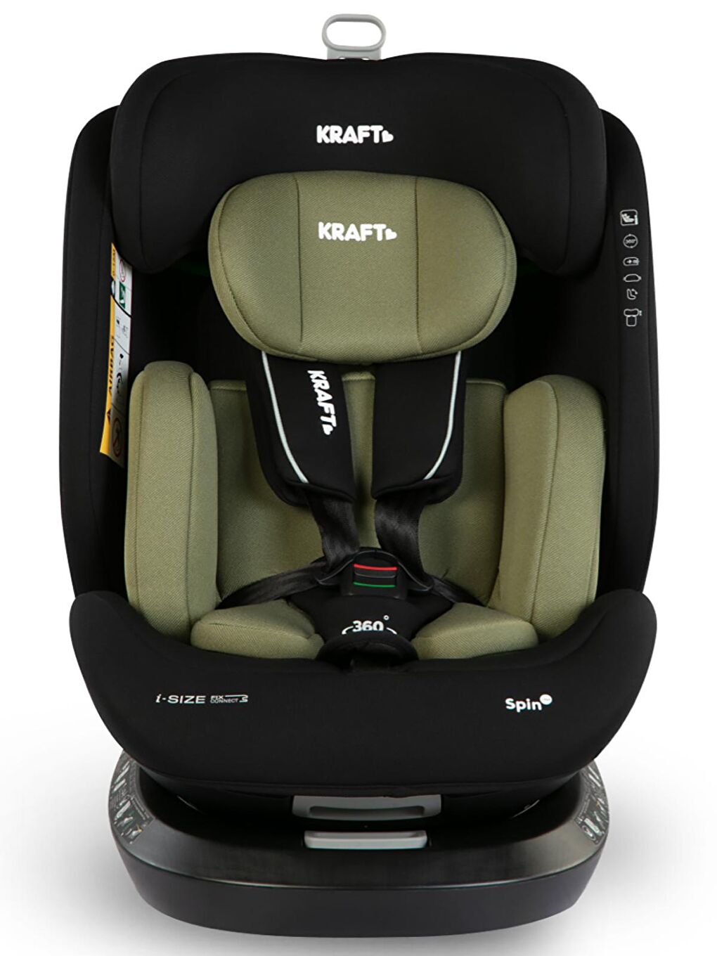 Spin I-Size Oto Koltuğu 0-36 Kg Yeşil-5