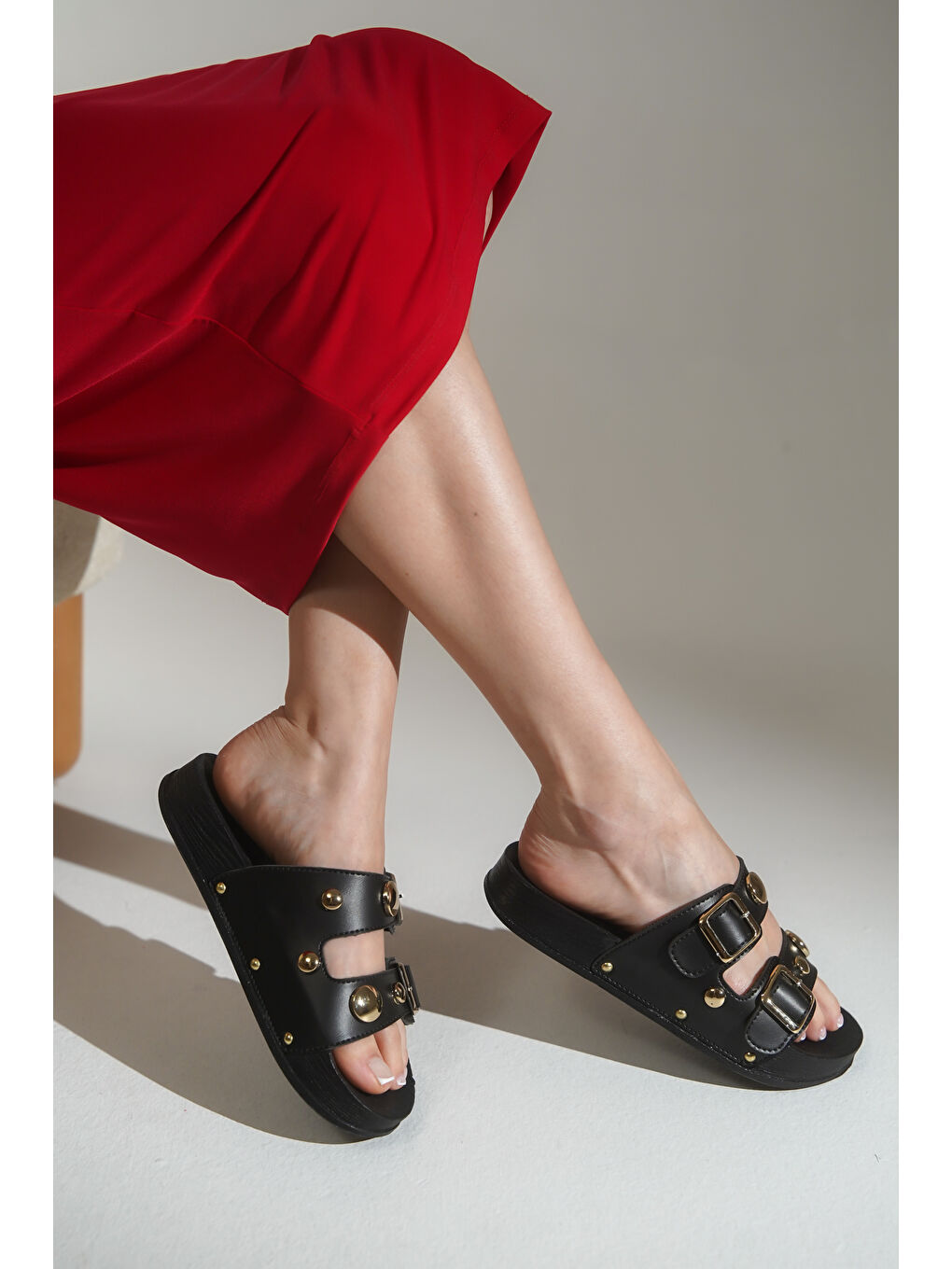 Siyah Calla Kadın Terlik-1