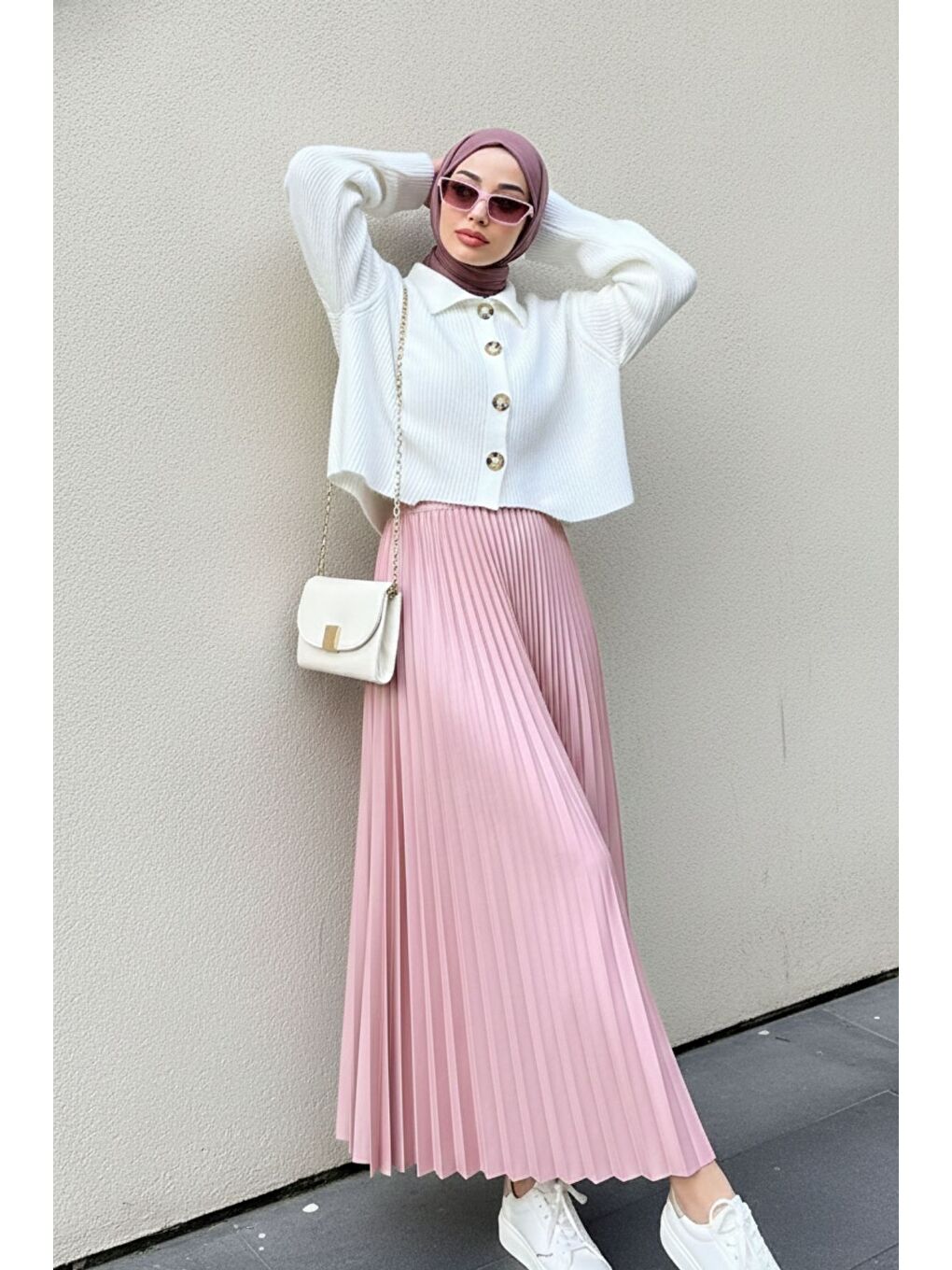 Pembe Piliseli Etek-2