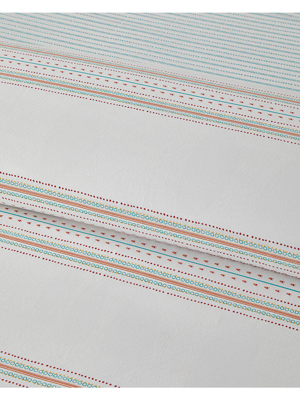 Yeşil Rhythmic Line Kolay Ütülenir Çift Kişilik Nevresim Takımı 200x220 cm Turuncu-yeşil-3