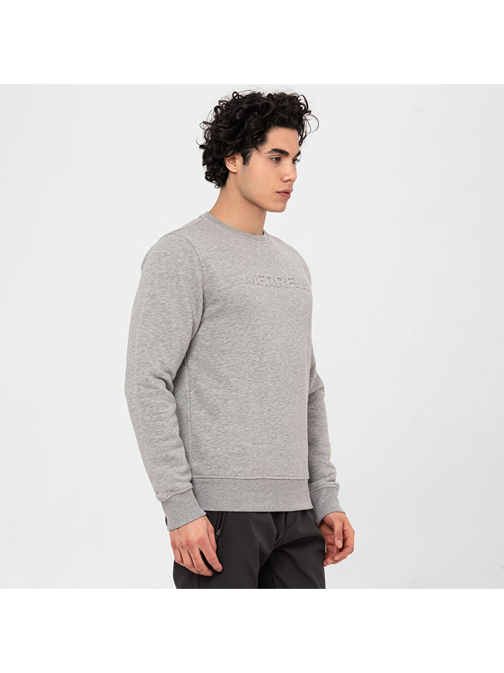 Simple Erkek Gri Sweatshirt-4