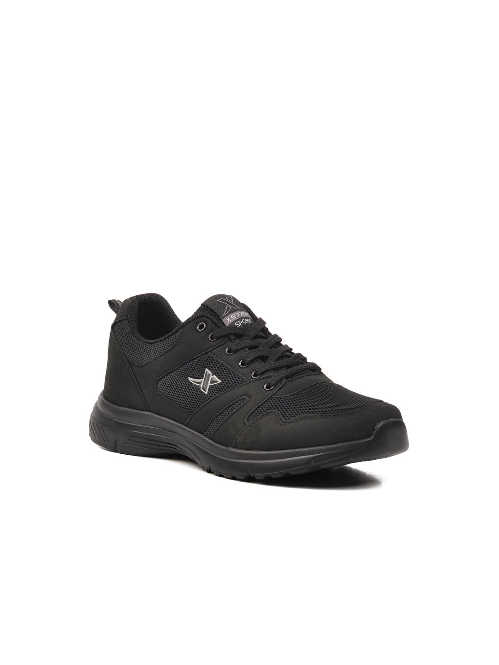 Siyah Fileli Hafif Büyük Numara Erkek Spor Ayakkabı 020 M-2