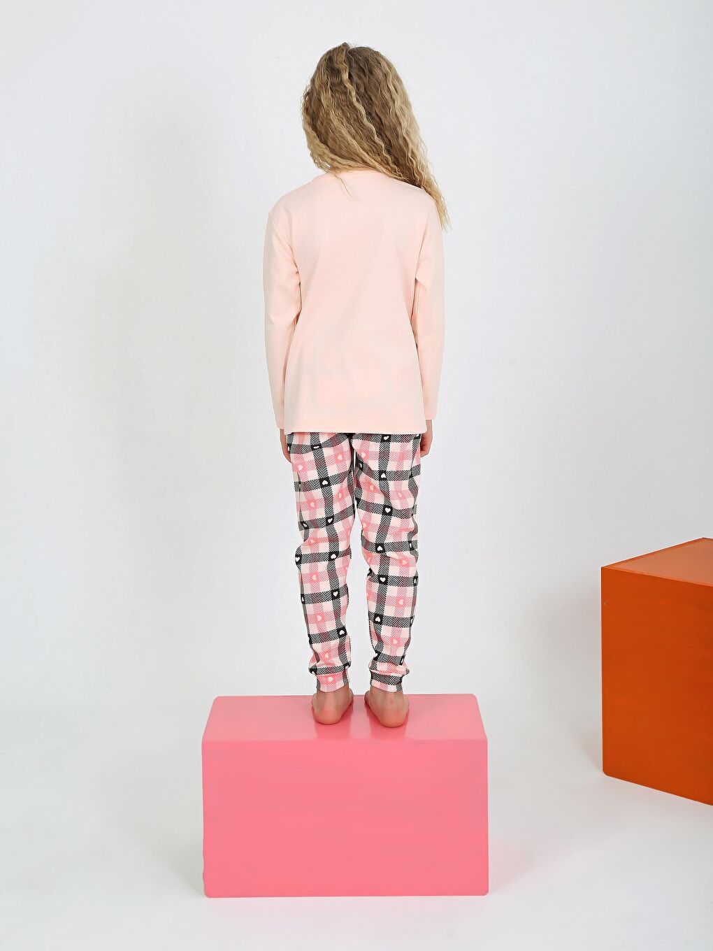 Pembe Kız Çocuk Uzun Kollu %100 Pamuklu Düğmeli Pijama Takımı Your Dreams-1