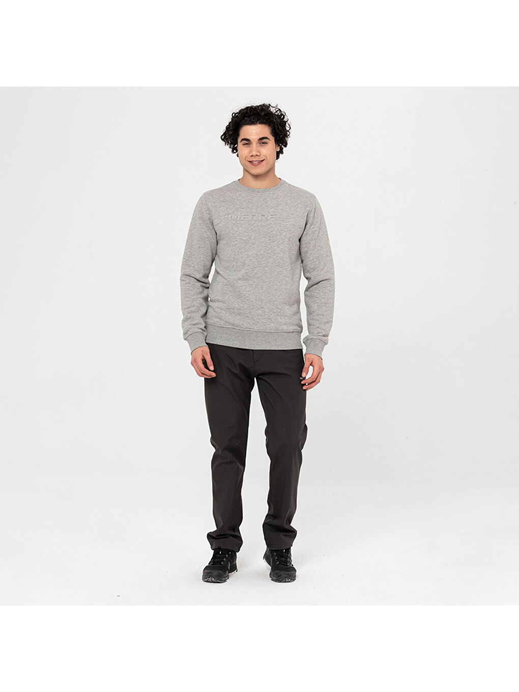 Simple Erkek Gri Sweatshirt-5