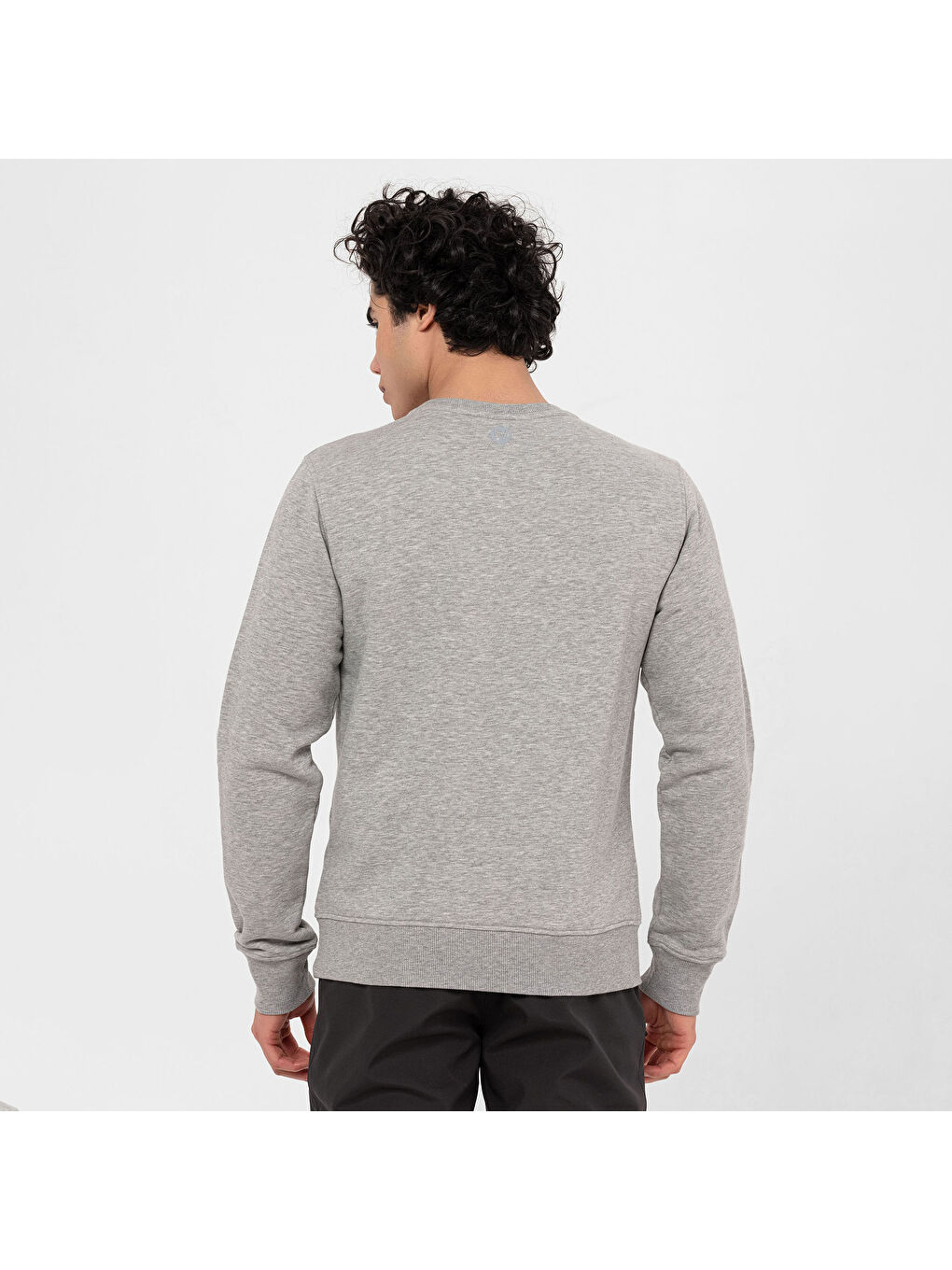 Simple Erkek Gri Sweatshirt-6