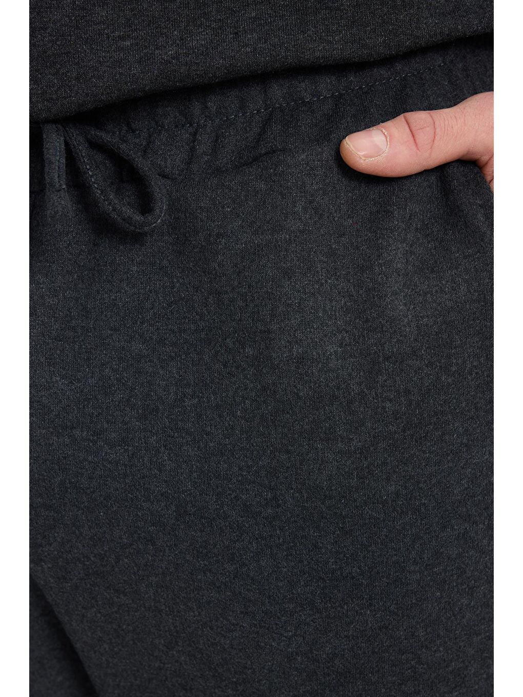 Erkek Regular Fit Klasik Kesim Pamuklu 2 İplik Yumuşak Dokulu Bisiklet Yaka Antrasit Eşofman Takımı-6