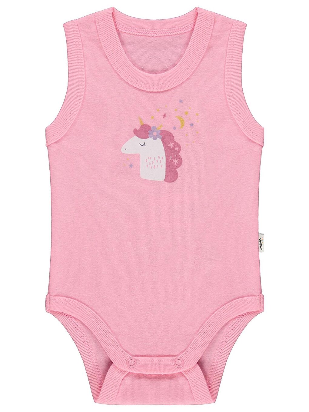 Baby Baskılı 0-3 Yaş Çıtçıtlı Badi - Pembe 18-24 Ay