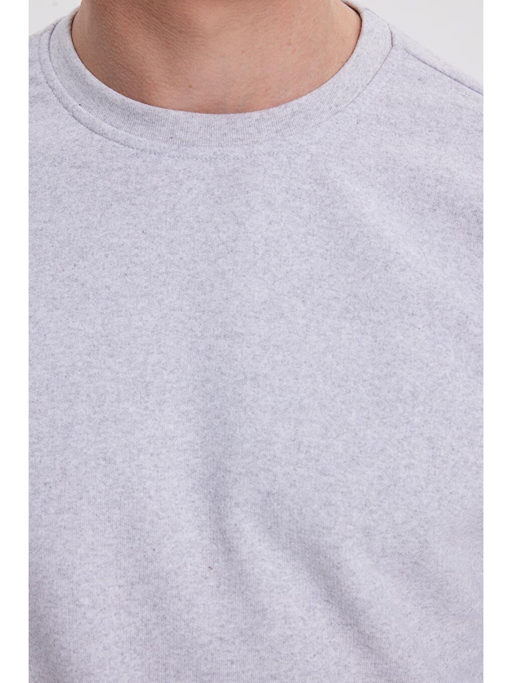 Erkek Regular Fit Klasik Kesim Pamuklu 2 İplik Yumuşak Dokulu Bisiklet Yaka Gri Eşofman Takımı-2