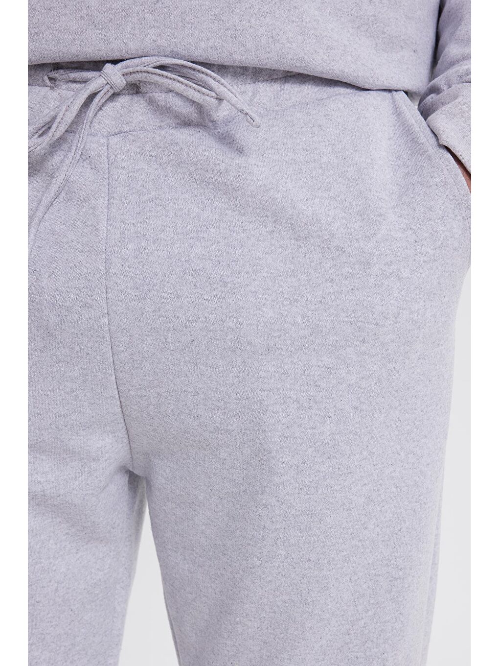 Erkek Regular Fit Klasik Kesim Pamuklu 2 İplik Yumuşak Dokulu Bisiklet Yaka Gri Eşofman Takımı-5