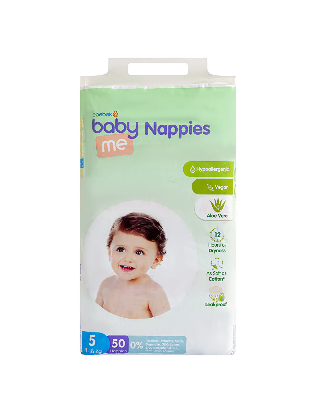 baby me Aloe Vera Junior 5 Numara Bebek Bezi 11-18 kg 100 adet - 1