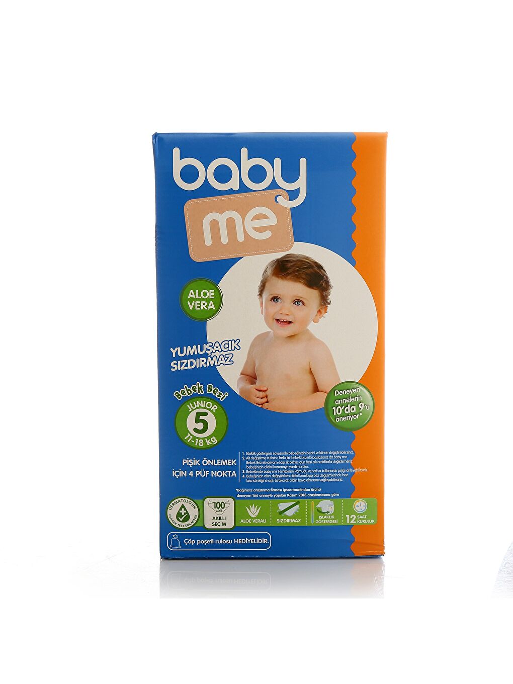 baby me Aloe Vera Junior 5 Numara Bebek Bezi 11-18 kg 100 adet - 2