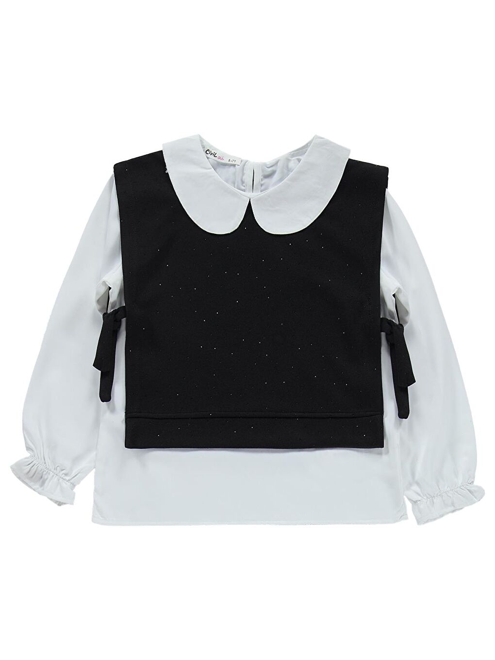 Girls Yakalı 10-13 Yaş Takım - Siyah-4