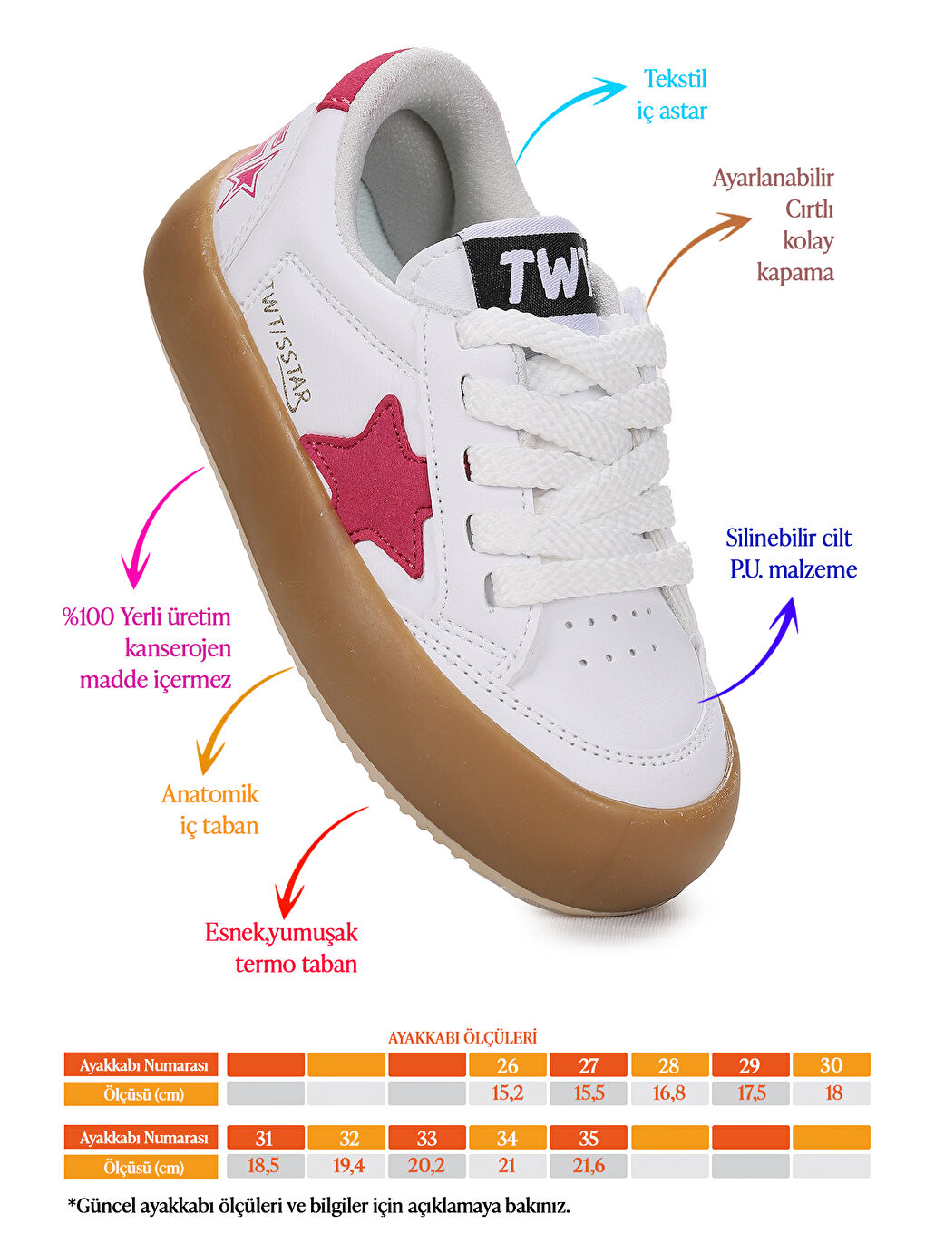 Beyaz Rida Günlük Bağcıklı Kız Çocuk Spor Ayakkabı-1