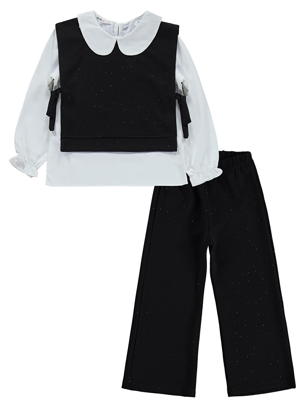 Girls Yakalı 10-13 Yaş Takım - Siyah-5