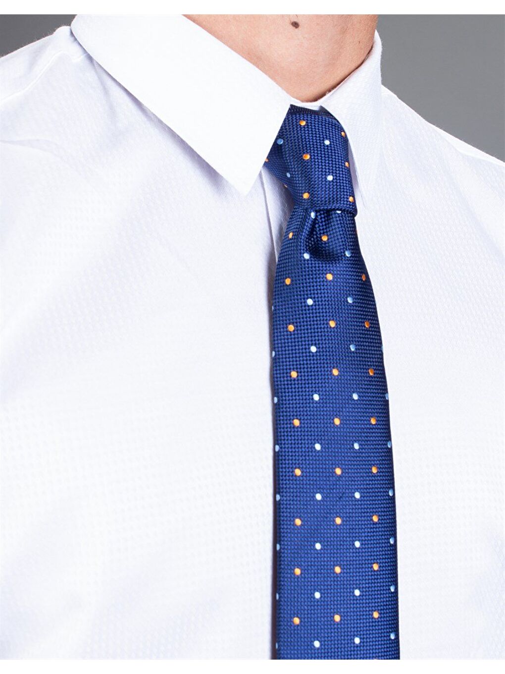 Modern Slim Fit Uzun Kollu Pamuklu Kolay Ütü Armürlü Erkek Beyaz Gömlek-3