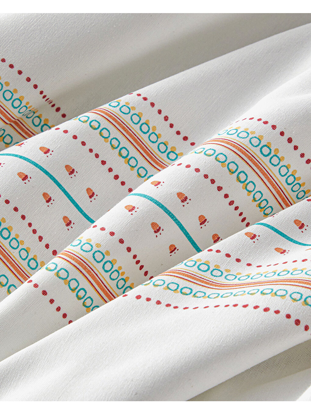 Yeşil Rhythmic Line Kolay Ütülenir Çift Kişilik Nevresim Takımı 200x220 cm Turuncu-yeşil-5