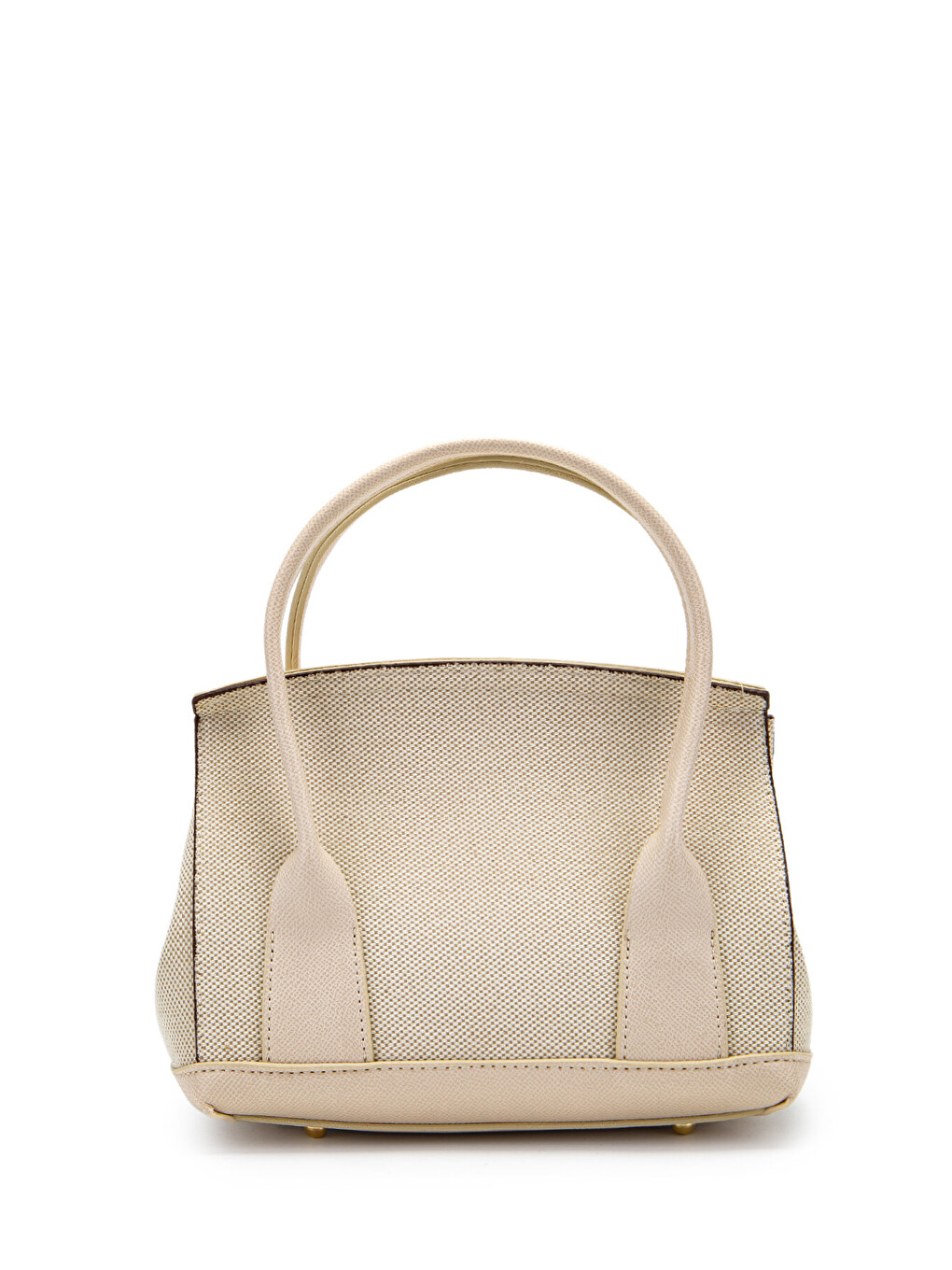 Ekru Yanları Çıtçıtlı Ve Genişleyebilen Kanvas Kadın Çapraz Çanta Bella Keten Krem-3