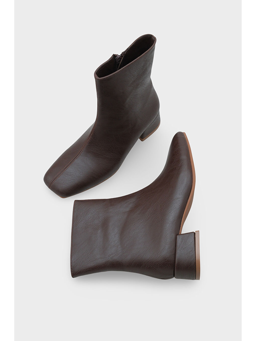 Kahverengi Elinor Kısa Topuklu Kadın Bot-2