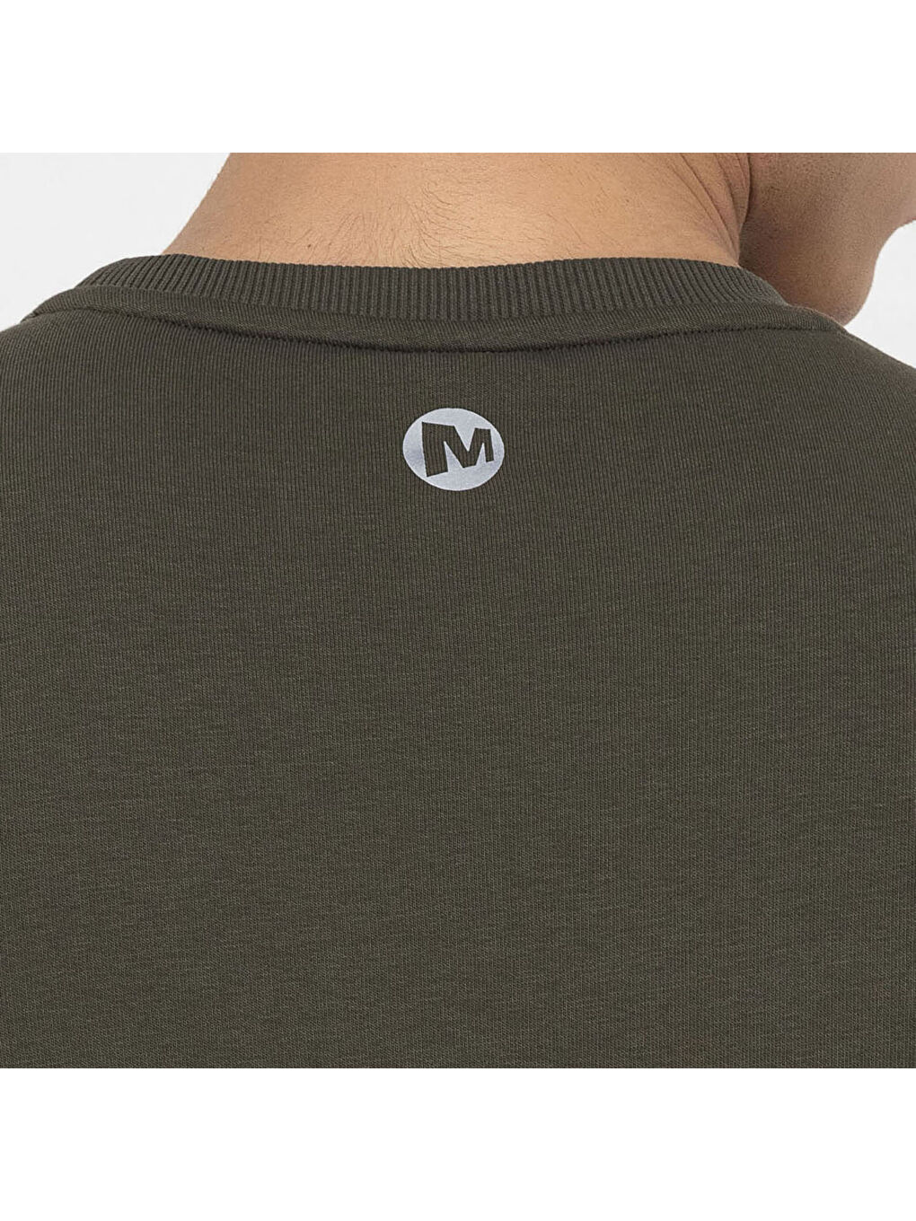 Haki Simple Erkek Yeşil Sweatshirt-6