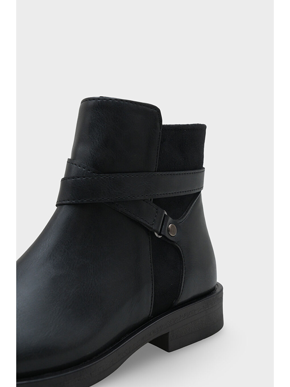 Siyah Tory Yandan Fermuarlı Kadın Bot-2