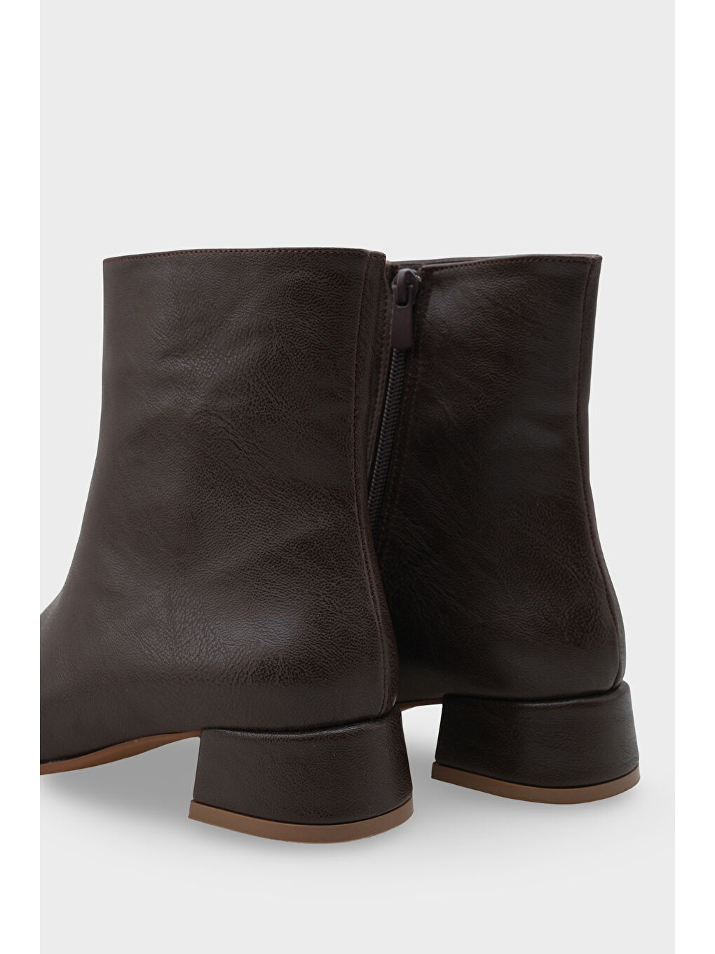 Kahverengi Elinor Kısa Topuklu Kadın Bot-5