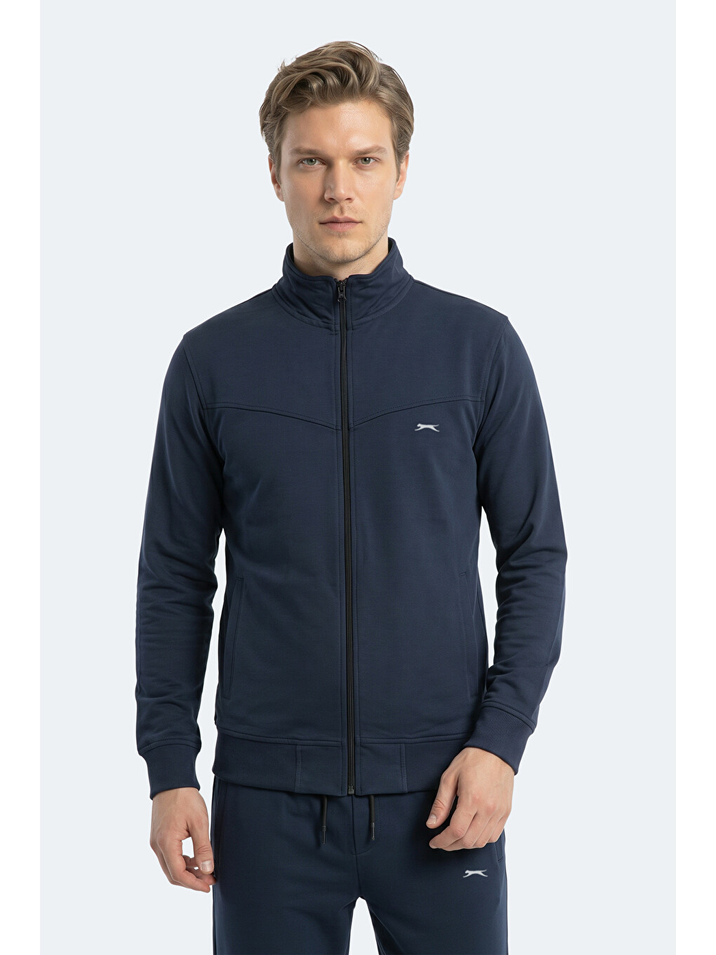 Boost Gear Erkek Fermuarlı Dik Yaka Cepli Lacivert Eşofman Takımı-3