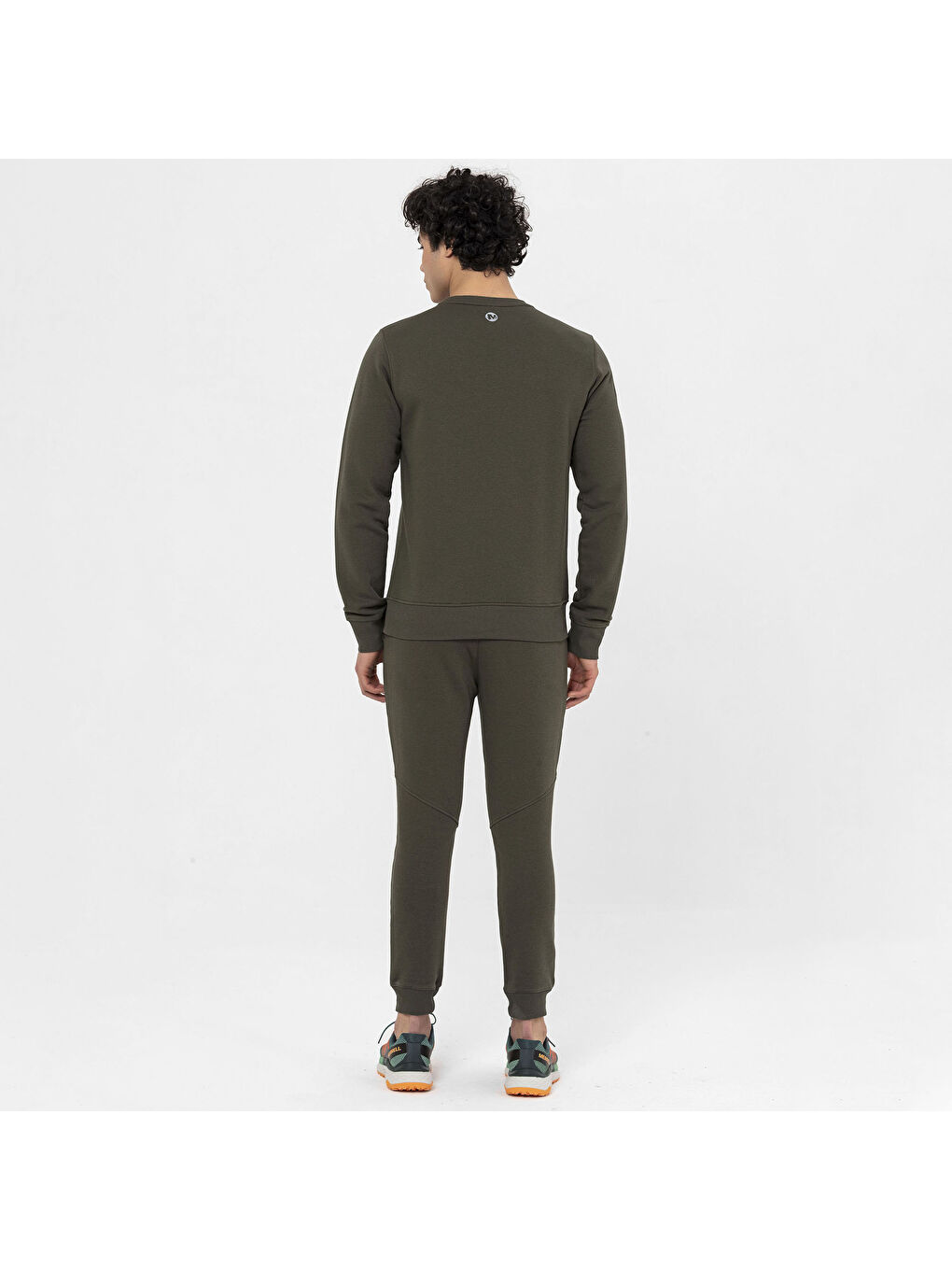 Haki Simple Erkek Yeşil Sweatshirt-8