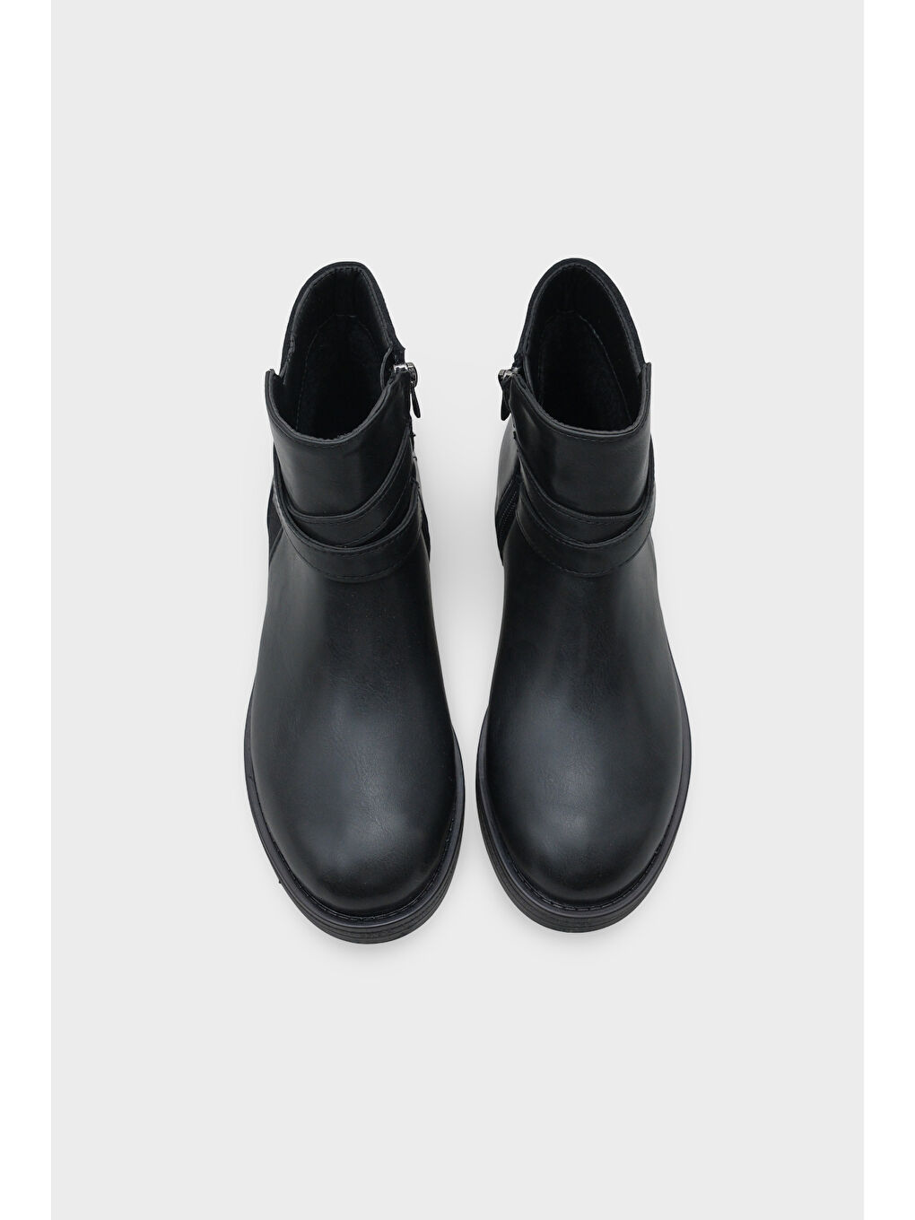 Siyah Tory Yandan Fermuarlı Kadın Bot-5