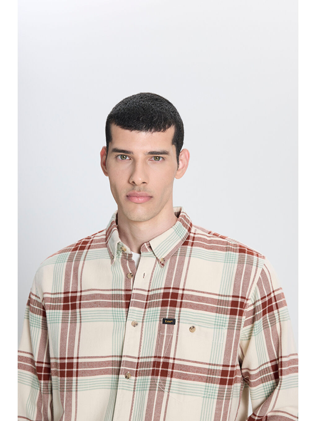 Relaxed Fit Geniş Kesim %100 Pamuk Ekru Gömlek Ceket-3