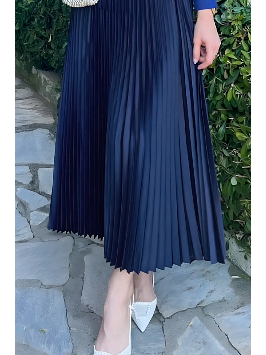 Kahverengi Kadın 3 Lü Paket Basic Pilise Bol Yazlık Uzun Etek-5