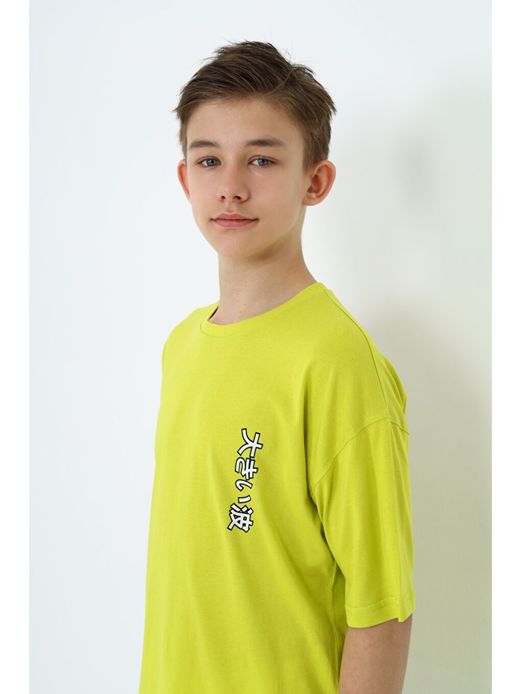 Yeşil Erkek Çocuk Baskılı Tişört-2