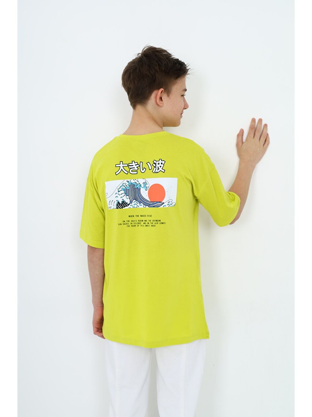 Yeşil Erkek Çocuk Baskılı Tişört-3