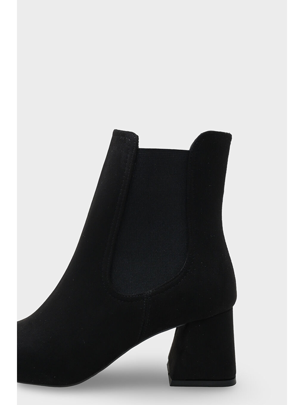 Siyah Ronny Sivri Burunlu Yandan Lastikli Kadın Bot-4
