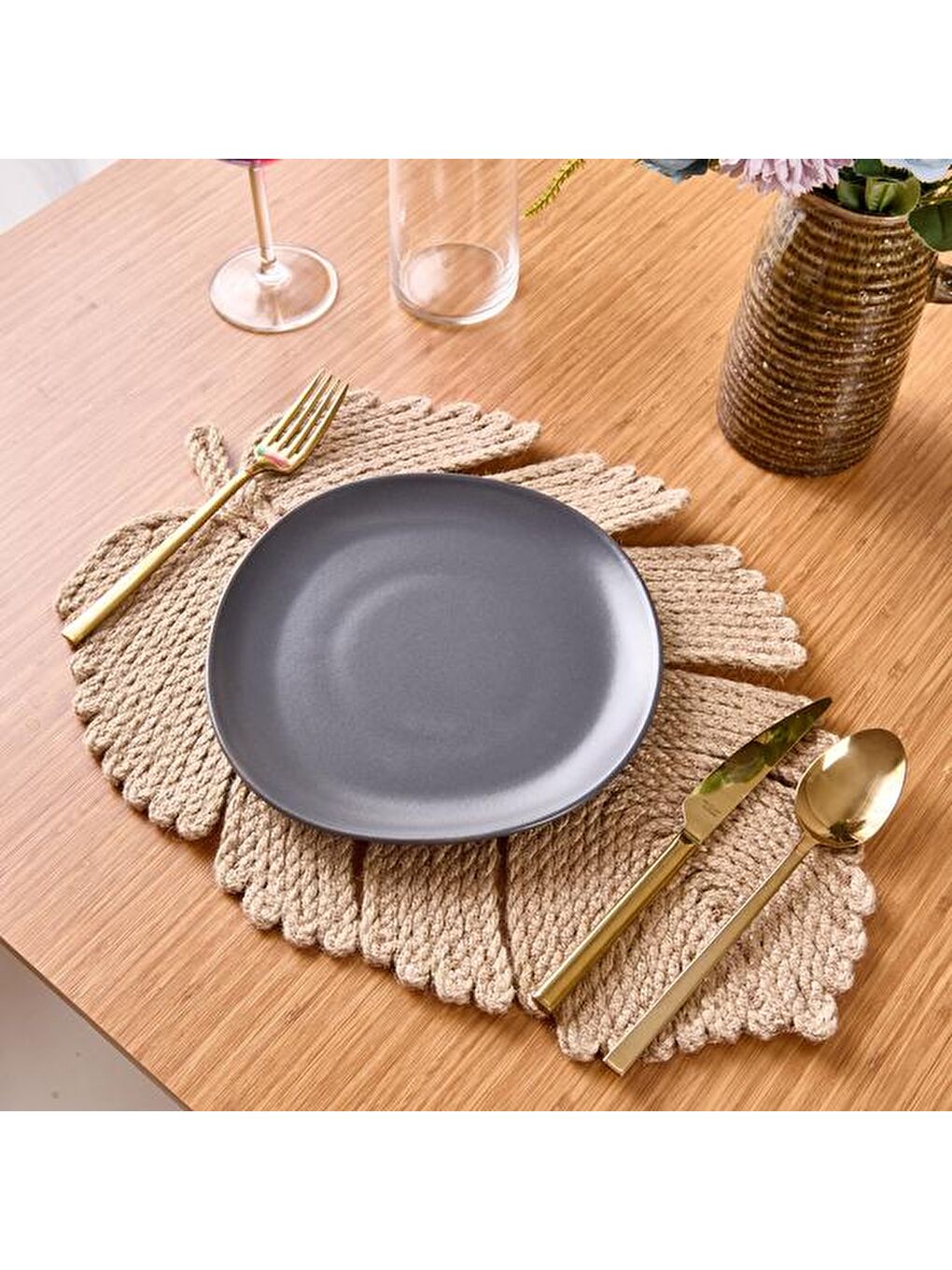 Soft Yaprak Supla - Bej - 31x45 cm-1