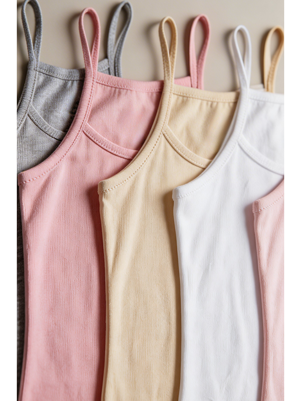 Karışık 5'Li Paket İnce Askılı Kız Çocuk Atlet Çok Renkli-1