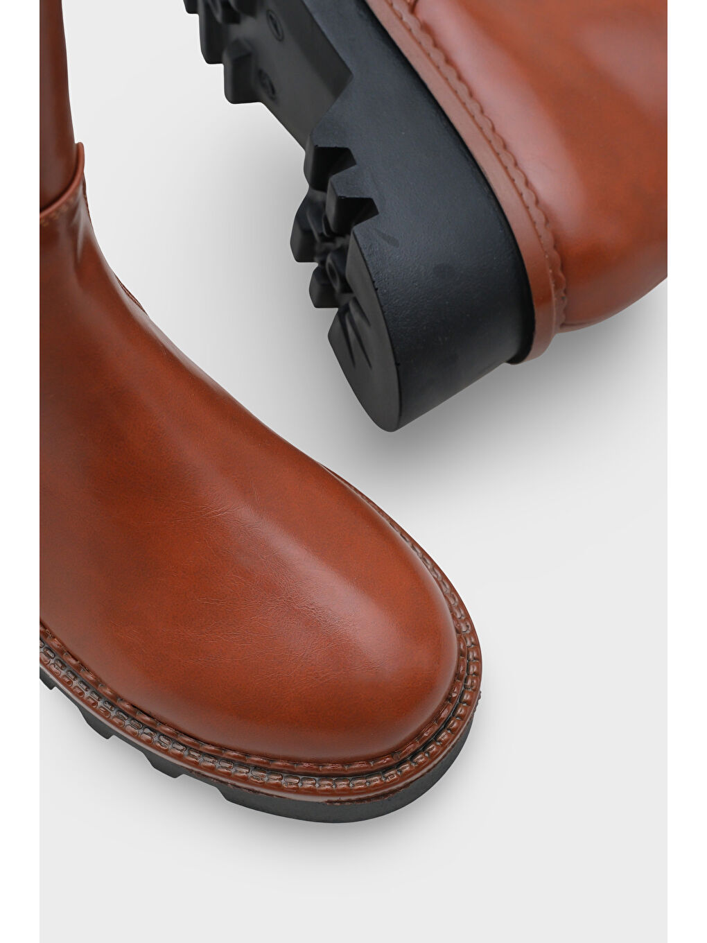 Kahverengi Norry Trak Tabanlı Metal Tokalı Yandan Fermuarlı Kadın Çizme-2