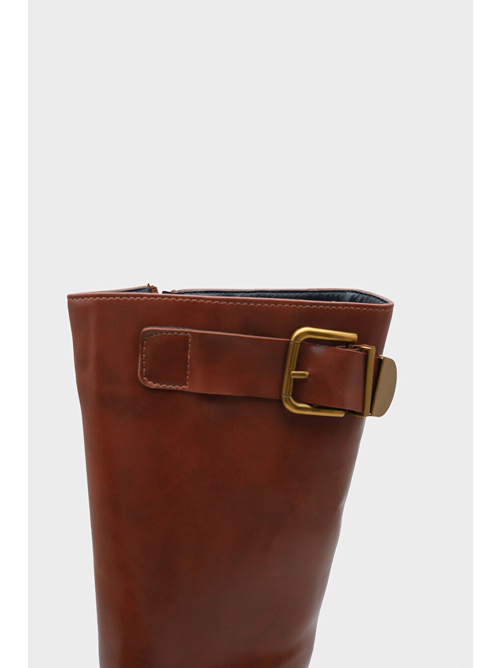 Kahverengi Norry Trak Tabanlı Metal Tokalı Yandan Fermuarlı Kadın Çizme-4