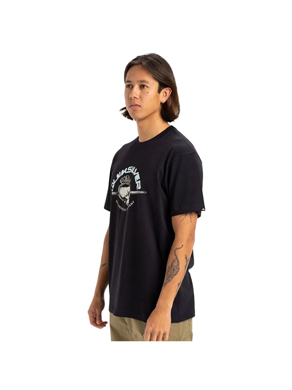 Skull Lines Erkek Siyah Tişört-1